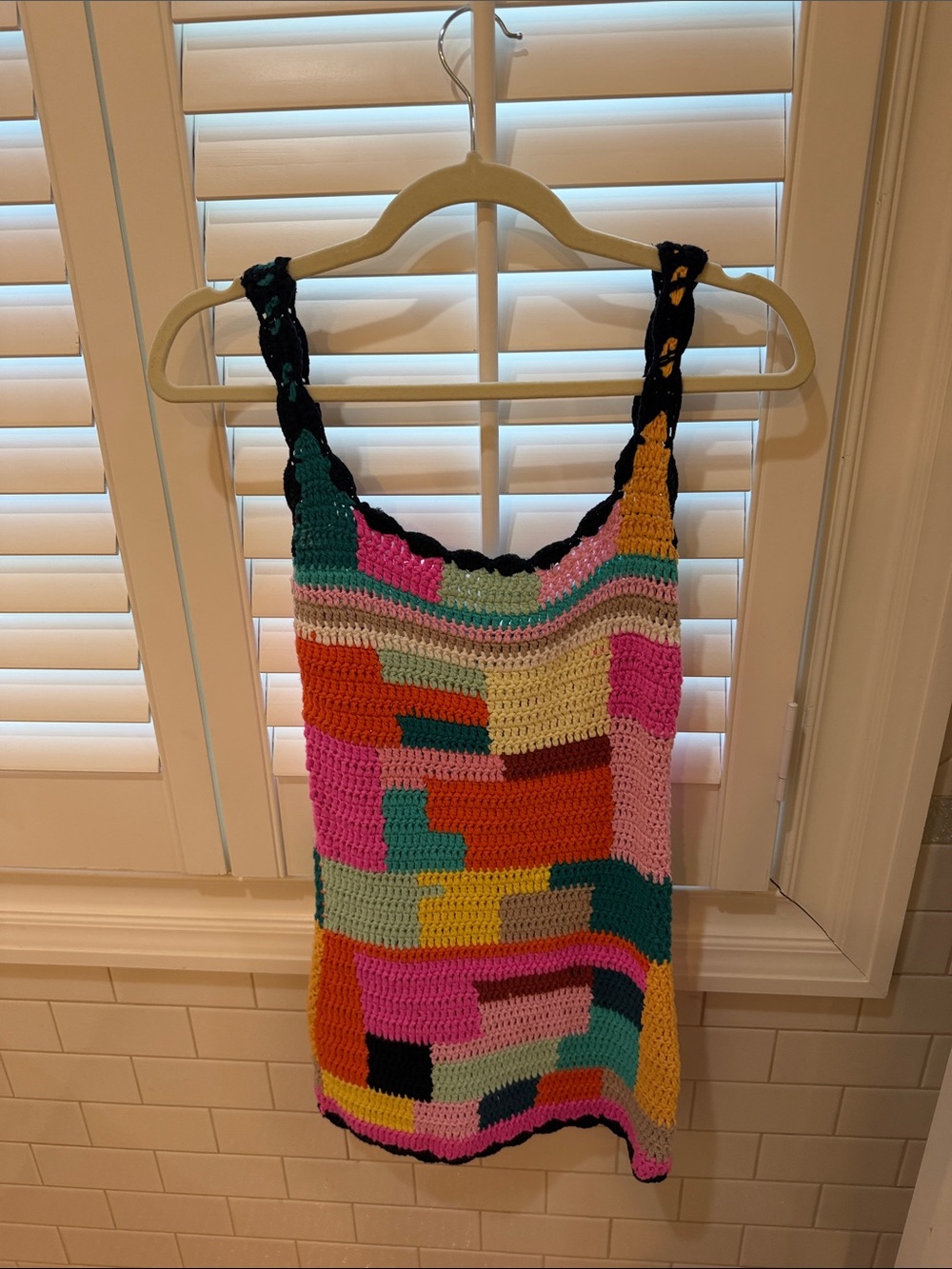TACH Multicolor Crochet Patchwork Tank Dress